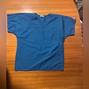 Men’s Teal V-Neck Scrub Top Scrub Zone Large